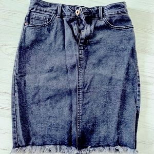Blackwashed/ dark grey denim skirt size 38